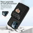 thumbnail image 6 of Phone Case for iPhone 12 Pro Max 6.7 Wallet Cover with Credit Card Holder Shoulder Crossbody Strap Long Lanyard Leather Cell Accessories iPhone12promax 5G i 12s Plus iPhone12 12pro Promax Women Black, 6 of 15