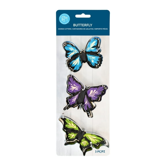 R&M International Butterfly 3 Piece Cookie Cutter Set