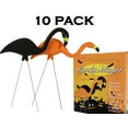 thumbnail image 2 of Bloem 10-Pack 25" Black and Orange Spooky Halloween Flamingo Plastic Lawn Ornaments with Metal Stakes, 2 of 6
