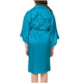 thumbnail image 3 of Mikilon Girl's Silky Satin Solid Color Short Robe for Wedding Birthday Party Spa for 2-14 Years Kids, 3 of 3
