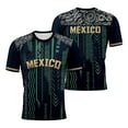 thumbnail image 2 of Zimjoy 2026 Mexico Soccer Jersey for Men Women Unisex Crew Neck Short Sleeve Aztec Calendar Graphic Short Sleeve Fan Shirt for Game Day Travel Streetwear and Casual Wear Black L, 2 of 6