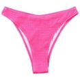 thumbnail image 4 of Curuila Women Swim Briefs High Waist Solid Color Comfortable Casual Bikini Bottoms For Beach Pool Summer Swimwear Pink Size M, 4 of 4