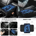 thumbnail image 6 of Renewold Wolf Lightning Blue 14 PCS Car Seat Cover Set, with Steering Wheel Seat Belt Covers Waste Bin Center Console Pad Rear View Mirror Cover Handbrake Cover Set Coasters Auto Accessories, 6 of 7