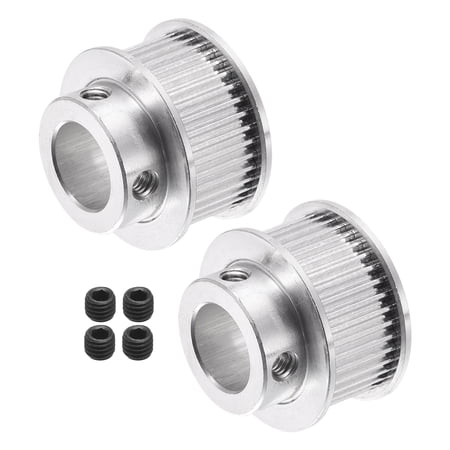 Uxcell 40 Teeth 12mm Bore Timing Pulley Synchronous Wheel Silver  for 3D Printer Belts  CNC Machine  Pack of 2 price history on PriceWatchPro