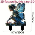 thumbnail image 3 of Lawn Decor Garden Accessories Outdoor, Fairy Statue Garden Stakes Decorative, Flowerpot Decoration Garden Sculptures, 2D Flat Ornament(1PC), 3 of 6