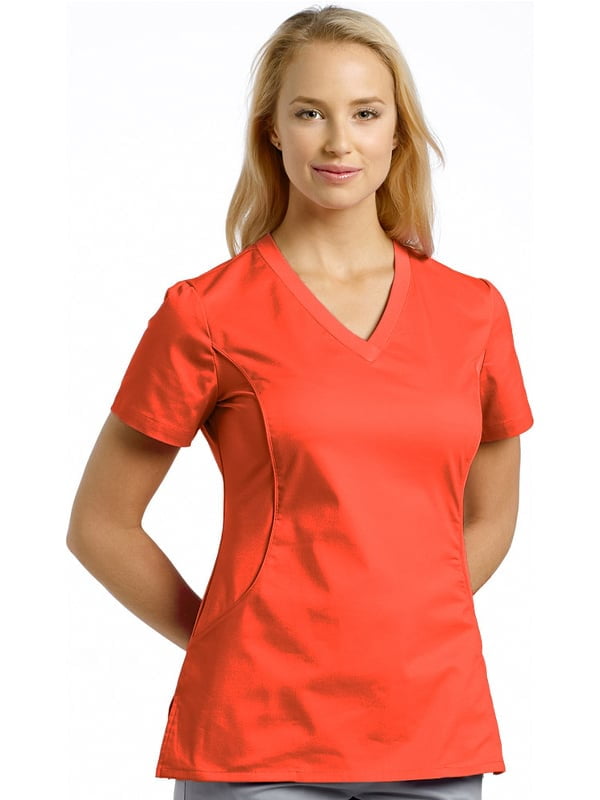 Allure by White Cross Women's VNeck Stretch Side Solid Scrub Top