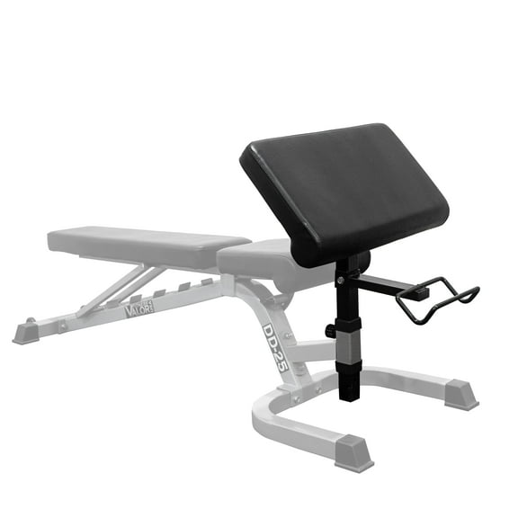 Valor Fitness Preacher Curl Bench Attachment 1.75" x 1.75" Steel Tubing - Adjustable  For Use w/ Valor Fitness Benches Only- Bicep Curl Accessory