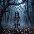 thumbnail image 5 of Cheapark 30CM Halloween Iron Scary Doll Hanging Ornament Spooky Metal Doll Pendant Outdoor Yard Hanging Decor Creepy Ghost Doll Wall Hanger For Halloween Party Porch Dec, 5 of 7