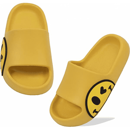 

Wish Sandals for Girls and Boys Women s Slipper Sandals EVA Non-Slip Indoor and Outdoor Kids Slippers Smile Face Open Toe Spa Bath Pool Fitness House Leisure Shower Shoes S213