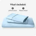 thumbnail image 7 of Bare Home Ultra-Soft Fitted Sheet + Pillowcase Set - Premium 1800 Collection - Deep Pocket - Queen, Light Blue, 7 of 7