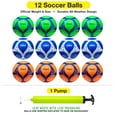 thumbnail image 4 of Xcello Sports Soccer Ball Size 4, Assorted Graphics Youth Soccer Ball with Pump, Sports Balls Official Match Size and Weight, Orange, Green, Navy, Pack of 12, 4 of 9
