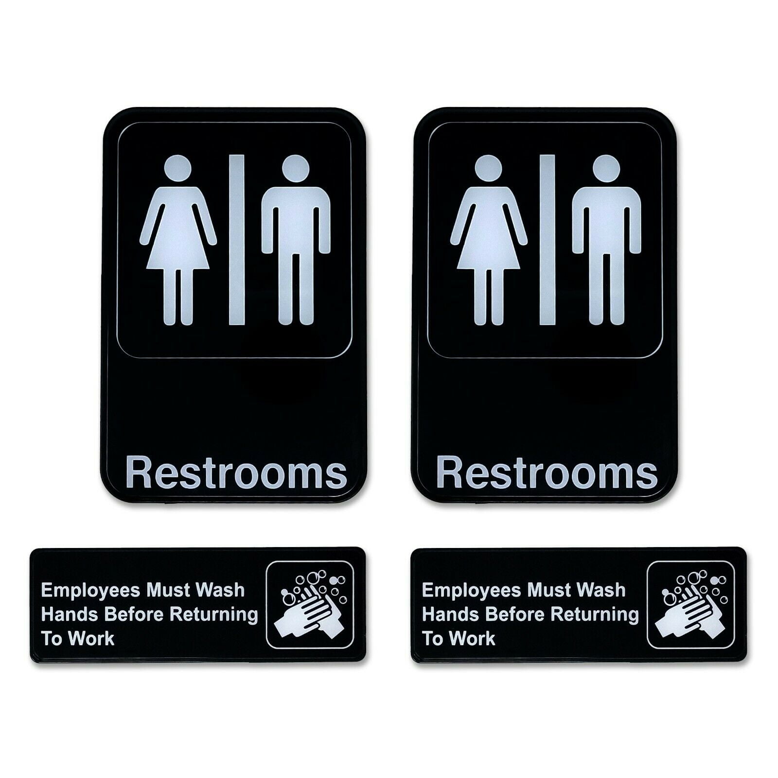 Restroom Business Sign Starter Pack Unisex Bathroom & Restroom for