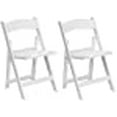 thumbnail image 2 of TentandTable Chaises Pliantes Empilables en Résine Blanches / Lot de 2 / Robustes / Capacité de 300 Livres / pour Banquets, Mariages et Événements, 2 of 10