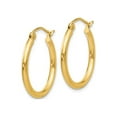 thumbnail image 5 of Primal Gold 14K Yellow Gold 2x20mm Tube Hoop Earrings, 5 of 6