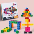 thumbnail image 3 of Muyoka Juego de bloques de construcción de matemáticas con cubos de enlace de matemáticas con tarjetas de actividad, conteo, clasificación, conexión de manipuladores de matemáticas, cubo, juguete educ Muyoka Hogar, 3 of 7
