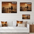 thumbnail image 4 of Designart "Golden Dome Islam painting" Islamic Print on Natural Pine Wood, 4 of 5