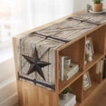 thumbnail image 6 of Table Runners 70 Inches Long Dress Scarves, Texas Star Vintage Farmhouse Coffee/Dining/Kitchen Table Decor, Holiday Table Runner, Brown Khaki Wooden Retro Art 13x70 Inch, 6 of 9