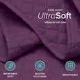 thumbnail image 3 of Bare Home Quilt Set - 2 Piece - Diamond Stitched Bedspread Coverlet - Twin/Twin XL, Plum, 3 of 9