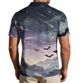 thumbnail image 5 of Men's Halloween Shirts Bat Witch Hat Graphic Short Sleeve Fashion T Shirt Ghost Print Henley Cute Scary Tees 4XL, 5 of 5