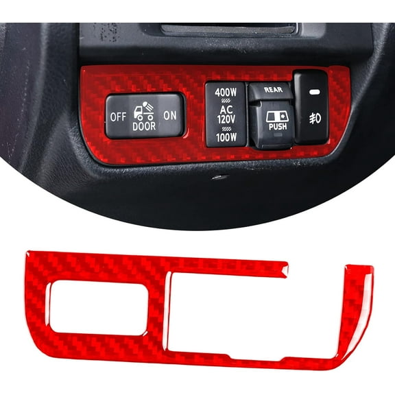 TINKI Fit for Tacoma 2015 2016 2017 2018 2019 2020 2021 2022 2023 Soft Carbon Fiber Car Interior Accessory,Central Control Rear Tail Window Switch Decorative Sticker