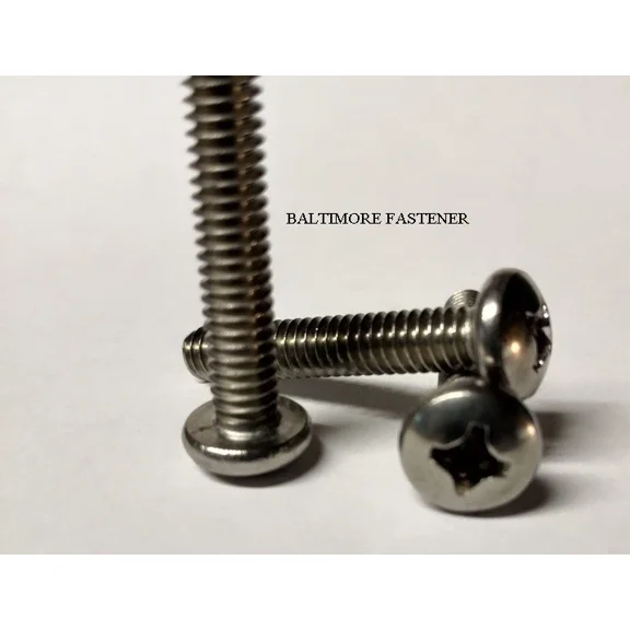 Pan Head Phillips Machine Screws Stainless Steel #8-32 X 1-1/2" Qty-50
