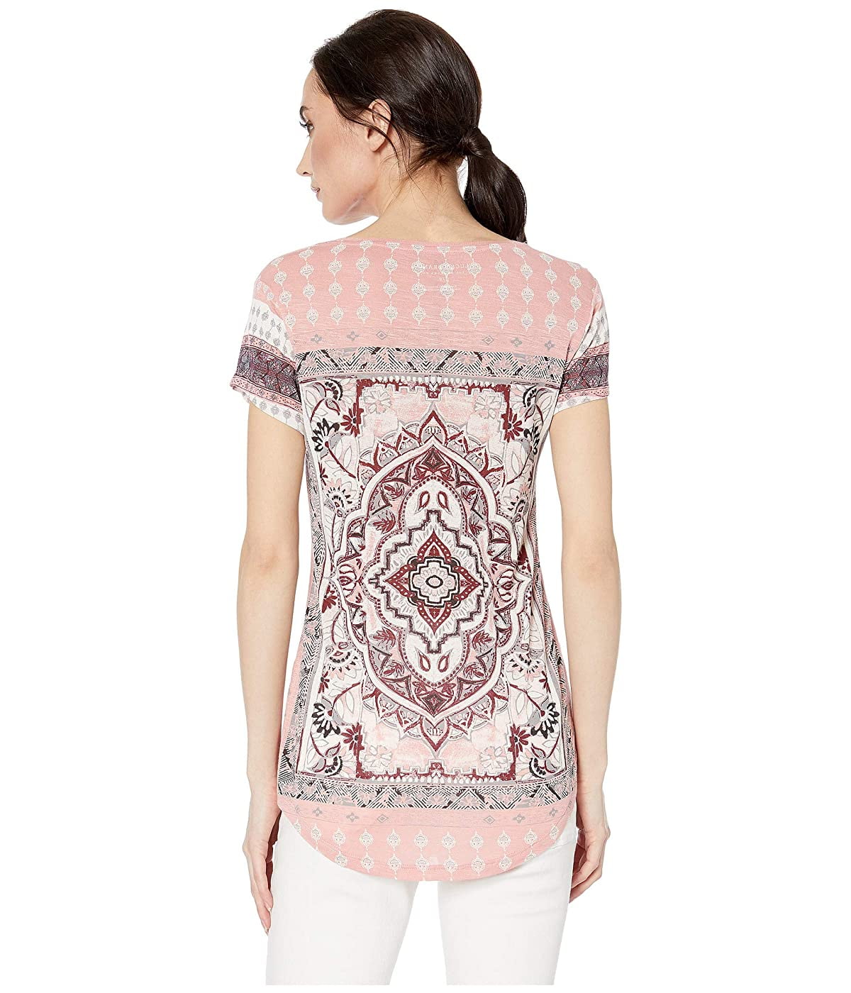 Lucky Brand Lucky Brand Persian Carpet Tee Dusty Rose Multi Walmart