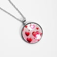 thumbnail image 4 of Electrocardiogram Glass Circular Pendant Necklace - Stylish Jewelry Statement Piece, 4 of 5