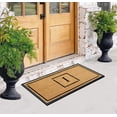 thumbnail image 5 of A1 Home Collections Hand-Crafted Rubber Coir Doormat for Outdoor Entrance Double/Single Door Mat 24x48 inches - black/beige, 5 of 7