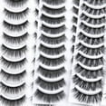 thumbnail image 4 of Eliace False Eyelashes 50 Pairs 5 Mixed Styles Eyelashes Natural Look Wispies Extension Eyelashes Pack Makeup 100% Handmade Professional Eyelashes Set, Cruelty-Free, Reusable Fake eyelashes For Women & Girls , False Lashes Thin Band & Very Lightweight Soft Lash Multipack - with Eyelash Tweezers, 4 of 8