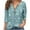 A89 Light Blue, variant on Sequin Quarter Zip Pullover Women Tops 3/4 Sleeve V Neck Glittery Loose Blouse for Casual Party, Date Night