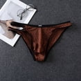 thumbnail image 2 of KHONTS Menâs Thong Underwear Lace Thongs Mesh Breathable Briefs Coffee L, 2 of 5