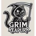 thumbnail image 2 of Black Cat Grim Reapurr Adult Sand Long Sleeve Hoodie-XL, 2 of 3