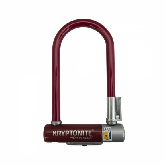 Kryptonite Krypto Series 2 Mini-7 U-Lock 3.25 x 7" Maroon