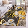 thumbnail image 3 of Rectangle Area Rug 3x5ft,Bee Gnome Honeycomb Washable Carpet Non-Slip Runner Accent Rugs Indoor Floor Mat for Bedroom Living Room Decor,Rustic Daisy Floral Retro Blackboard, 3 of 9