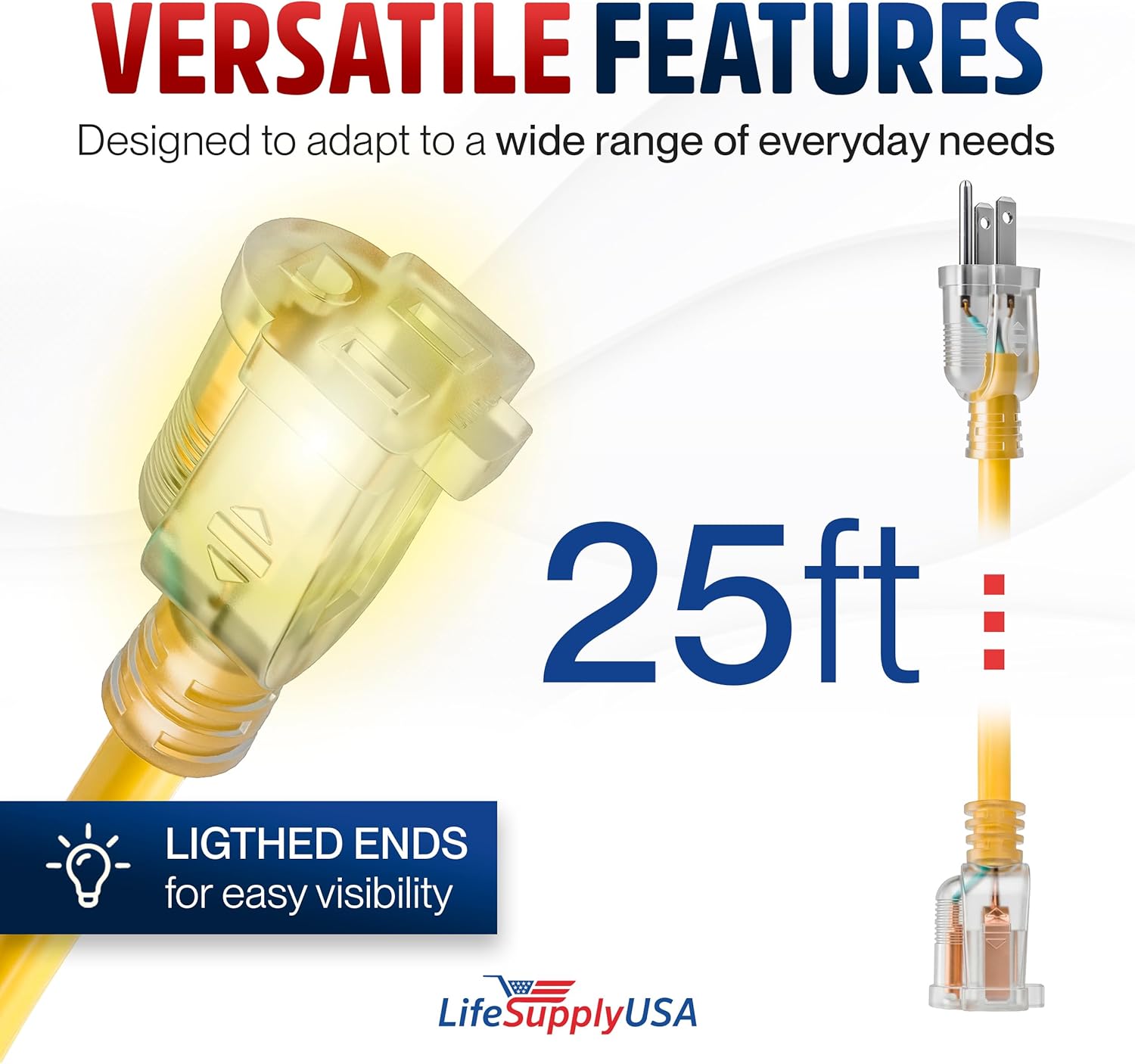 LifeSupplyUSA 25 Ft 10/3 Gauge Heavy Duty Extension Cord photo 6
