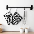 thumbnail image 6 of Sikiie Leopard And Zebra 2 Oven Mitts and Pot Holders Set, Kitchen Oven Glove High Heat Resistant with Non-Slip Silicone Surface for Cooking, 6 of 7