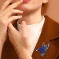 thumbnail image 3 of Broche Colibri Accessoire en Strass Coloré Broche Longue Durée Décor de Vêtements, 3 of 7