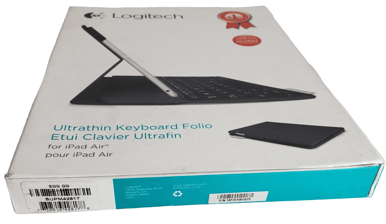 OEM Logitech Ultrathin Keyboard Folio Cover Case+Kickstand for Apple iPad Air