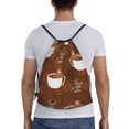 thumbnail image 2 of Bingfone Sloths Need More Coffee Drawstrings Backpacks Bags For Men Women Gym Drawstrings Bag, 2 of 9