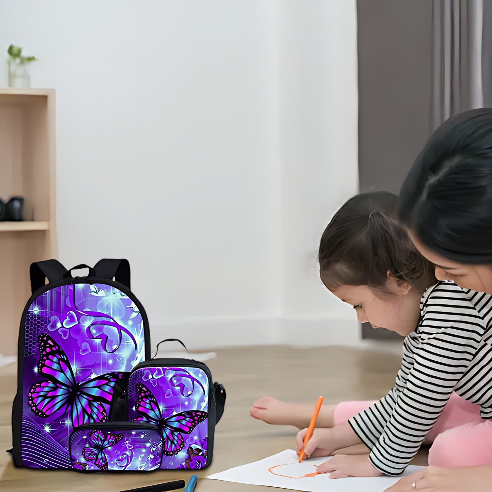 UttpKLBx Multi- Slot Pencil Pouch Clear Handheld Multifunction Pencil Pouch Zippered Pencil Case Three Ring Pencil Pouch, Adult Pencil Pouch (B)