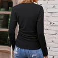 thumbnail image 5 of Makaor Lightweight Long Sleeve Tops for Women V Neck Shirts Solid Color Pullover Tees Casual Outfits Clothes, 5 of 5