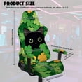 thumbnail image 2 of SCRAWLGOD St. Patrick's Day Cat Four Leaf Clover Green 4 Pieces Office Computer Game Chair Slipcovers Stretchy Covers for Reclining Racing Gaming Chair Elastic Gamer Chair Cover with Armrest Covers, 2 of 7