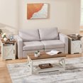 3Piece Farmhouse Set Includes Coffee & Two End Tables with Charging