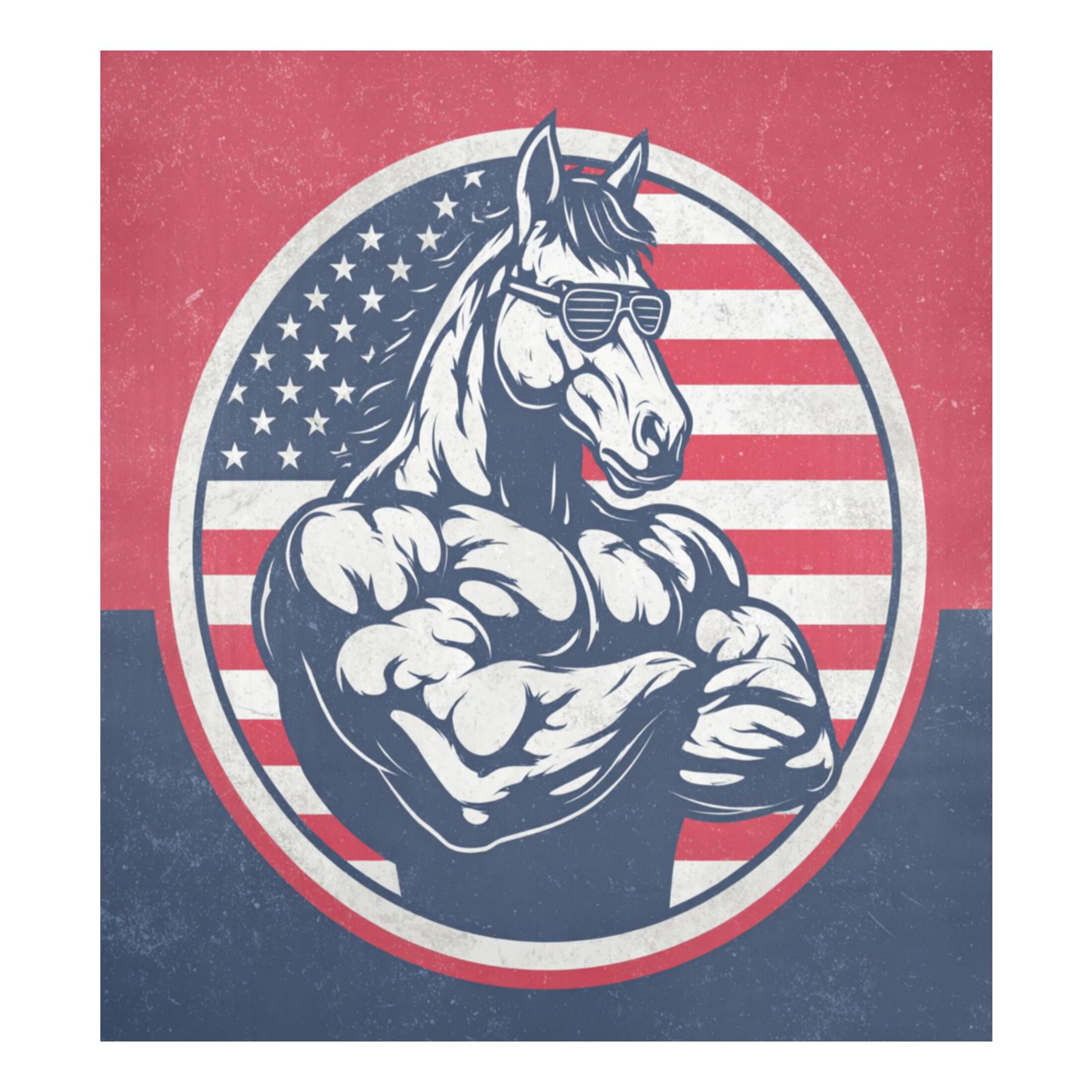 Dishwasher Magnetic Refrigerator Magnet Cover Sticker Home Decorative 23"x26" Muscular Horse