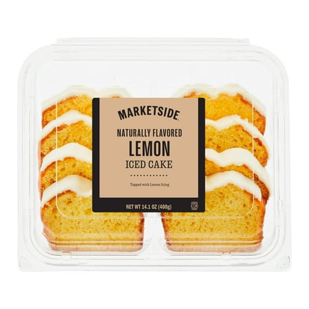 Marketside Iced Lemon Sliced Loaf Cake, 14.1 oz, 8 Count