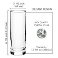 Volarium, Clear Glasses for Water, Juice, Cocktails, Beer, and Whiskey, Set of 6 (Highball Glass