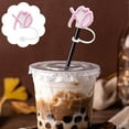 thumbnail image 3 of Valentine's Day Straw Cap Straw Cap Silicone Cap Plug Cute Cartoon Straw Decoration Extra Long 15, 3 of 7
