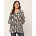 thumbnail image 2 of Moomaya 3/4 Sleeves Rayon Fit & Flare Top - Regular Fit Spring Fashion, 2 of 9