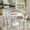 White, variant on KATBOC 31.5in Round Dining Table for2-4 People,Space-Saving Black Marble MDF Top Metal Legs, Multi-Functional for Kitchen, Office, Studio, White