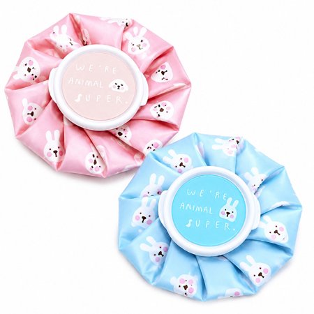 Novalora Hot and Cold Reusable Ice Bag for Sport Injuries,Ice Packs for Pain Relief 6" Mini Hot Cold Therapy for Head Shoulder Back Knee,Cold Pack of 2 (Blue+Pink)